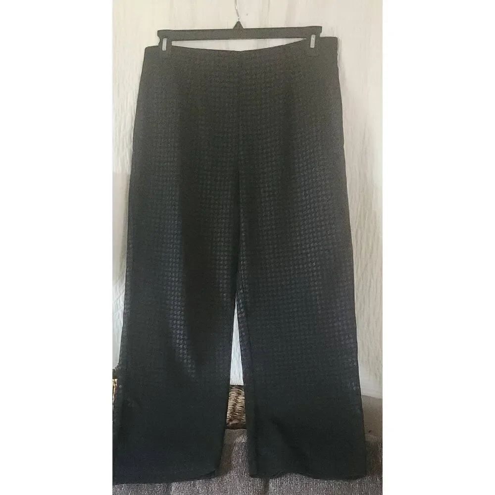 P33 Katherine Stone petite black houndstooth dress pant